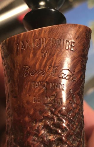 Ben Wade Freehand Handmade Estate Smoking Pipe Made In Denmark - Straight Grain 5