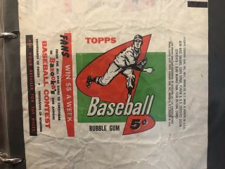 1958 Topps Baseball Bubble Gum Wrapper