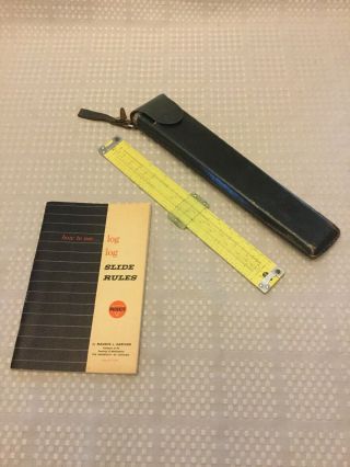 Vintage Pickett Synchro Scale Slide Rule Model N800 - Es Includes Book And Case