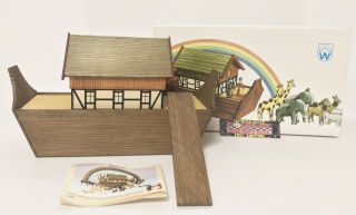 Christian Werner Noah’s Ark Wood Hand Carved/painted Germany - Rare