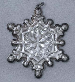 Gorham Sterling Silversmiths 1971 Snowflake Christmas Ornament