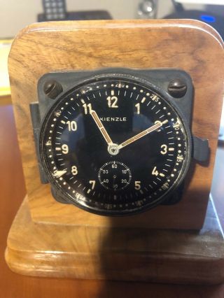 Wwii German Luftwaffe Kienzle 8 Day Cockpit Clock