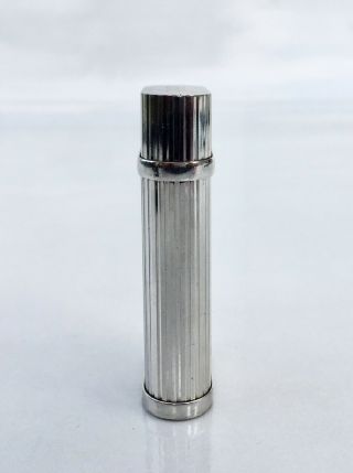 Cartier Silver Godron Lighter Oval Stripe Butane Gas 5