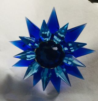 Vintage Illumibrite Matchless Star Christmas Light C6 Double Crystal Blue