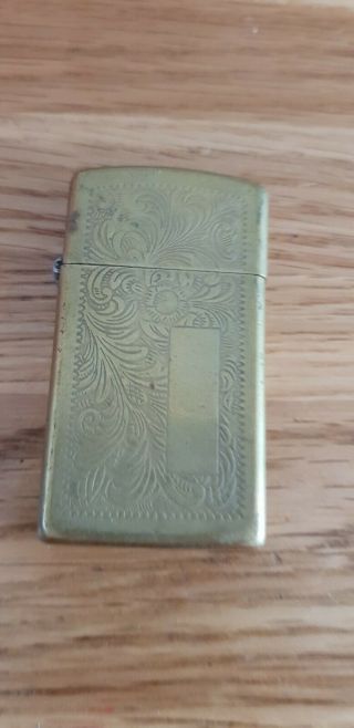 Embossed Brass Zippo Lighter Dating From The 1990 