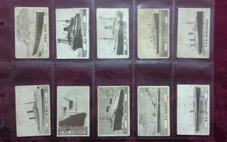 Trade Cards,  Set Of Steam Ships Of The World By Sweetacre Chewing Gum 48 Cards