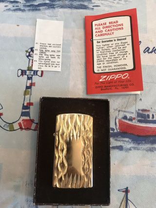 Vintage 1979 Zippo Gold Toned Cigarette Lighter