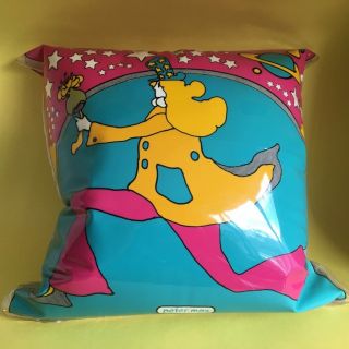 Vtg 60s 70s Peter Max Neon Inflatable Pillow Psychedelic Trippy Decor Mod Clear
