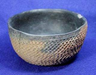 " Miniature Corrugated Bowl " Authentic Prehistoric Artifact Pottery