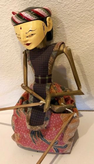 Vintage Hand Carved and Painted Wayang Golek Wood Puppet Java Indonesia 2