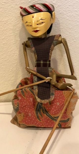 Vintage Hand Carved and Painted Wayang Golek Wood Puppet Java Indonesia 3