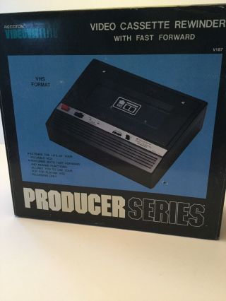 Recoton Vhs Type Video Cassette Rewinder Vintage Vhs Tape Rewinder V187