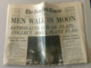 Men Walk On The Moon Ny Times July 21 1969,  Supplement