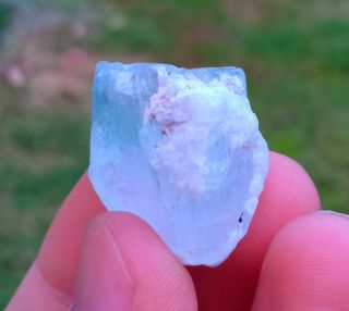 15.  30 gr Rarest Natural Blue Aquamarine And Pink Morganite Combine Crystal 6