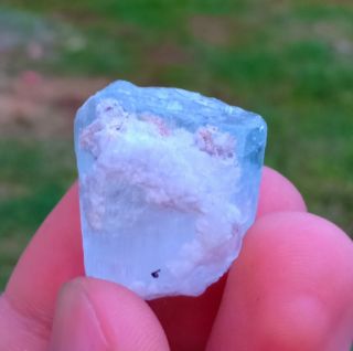 15.  30 gr Rarest Natural Blue Aquamarine And Pink Morganite Combine Crystal 7