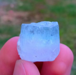 15.  30 gr Rarest Natural Blue Aquamarine And Pink Morganite Combine Crystal 8