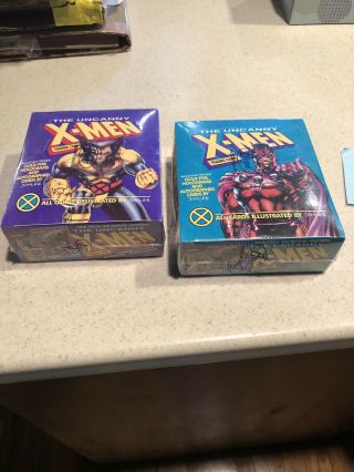 X2 - 1992 Impel - X - Men Series 1 - Cards Box Set (2) Wolverine Magneto