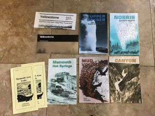 Vintage Maps/guides/brochures Of Wyoming/yellowstone Park