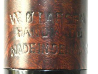 W.  O.  LARSEN Bent Dublin Pipe Straight Grain Hand Made Denmark 8