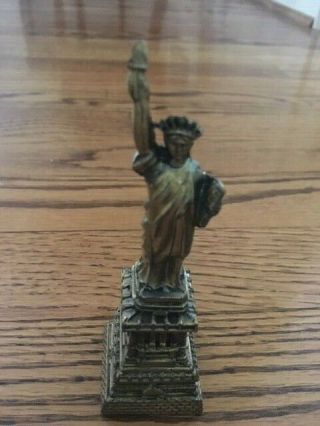 Vintage Mid Century metal souvenir building of the Statue of Liberty 2