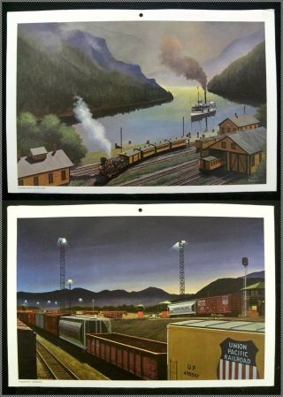 1969 Union Pacific Railroad Calendar Top,  Pushbutton Yardmaster & Columbia River