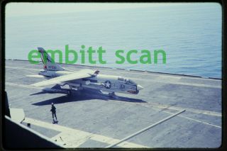 Slide,  Navy Vf - 111 Vought F - 8c Crusader On Uss Intrepid,  C.  1968