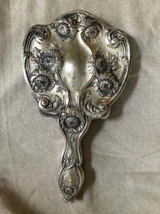 Antique/vintage Hand Held Mirror - Sterling
