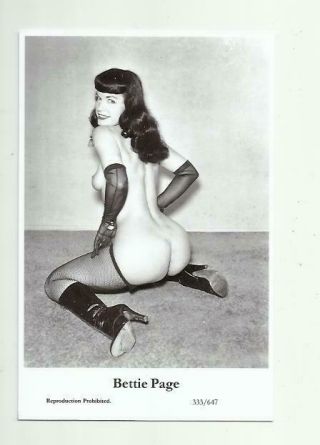 N471) Bettie Page Swiftsure (333/647) Photo Postcard Film Star Pin Up