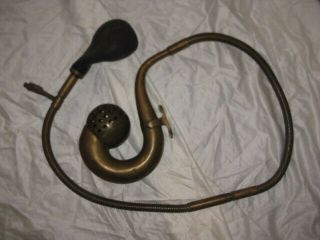 Antique Brass Car Bulb Horn Patented Jan 5 09 1909 Model T Unusual See