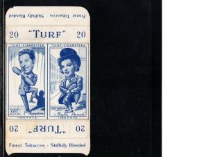 1949 Judy Garland Turf Tobacco Card,  Rare Uncut Pair With Danny Kaye