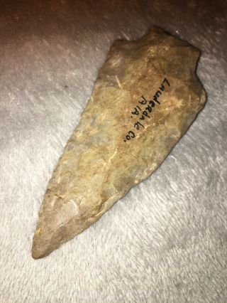Indian Artifact Arrowhead Spear Point Lauderdale Co Alabama 4
