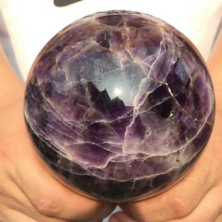 3.  85lb Natural Dreamy Amethyst Sphere Quartz Crystal Ball Healing
