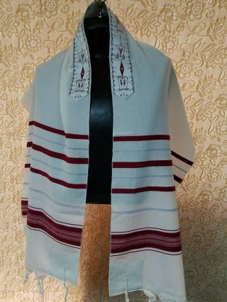 Talit,  Tallit,  Prayer Shawl - 100 Wool 36 " X72 " - Made In Israel