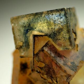 Fluorite Fine Crystals On Quartz Krupka,  Czech Republic