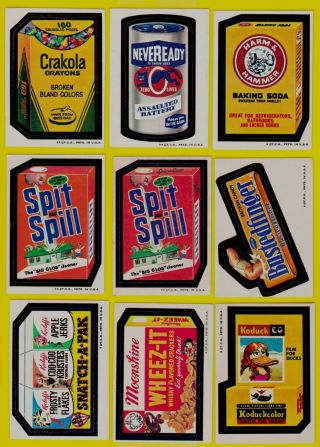 1973 Wacky Packages Series 3 Tan Set W/both Spit - Higher Grade,  Puzzle
