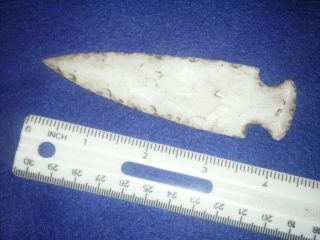 4 In.  Authentic Arrowhead,  - - Translusent Coral Bolen Blade From Pasco Co.  Fl