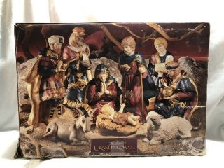 Grandeur Noel 9 - Piece Porcelain Nativity Set Christmas Collectors Edition 449 - 18