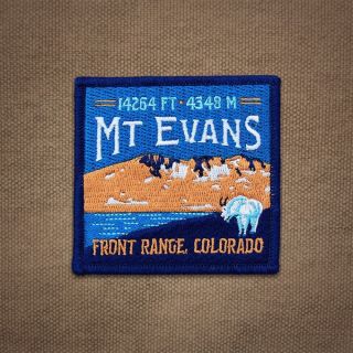 Mt.  Evans Colorado 14er Embroidered Iron - On Patch