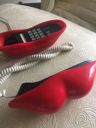 Vintage 80 ' s Red Lips Telephone Retro Phone HOTLIPS 1980 ' s La Boca pop Art Style 3