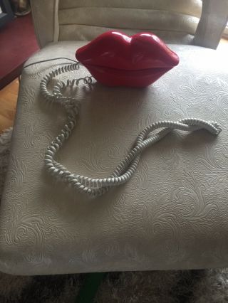 Vintage 80 ' s Red Lips Telephone Retro Phone HOTLIPS 1980 ' s La Boca pop Art Style 5
