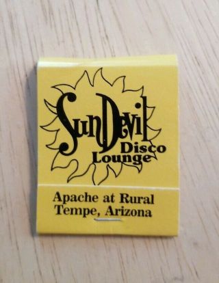 Vintage Sun Devil Disco Lounge Apache At Rural Tempe Arizona Matchbook Devilish