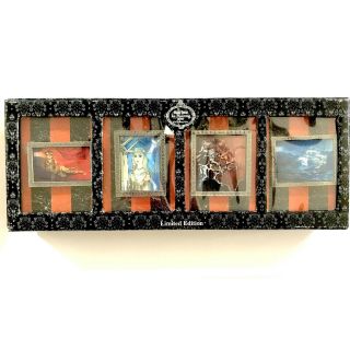 Disney Haunted Mansion Pin Set Le 750 Box Of Four Lenticular Portraits