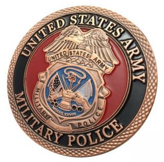 U.  S.  United States Army Military Police Copper Plated Challenge Coin