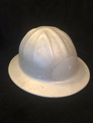 Vintage Mcdonald T Mine Safety Appliances Aluminum Metal Hard Hat Mining Miner