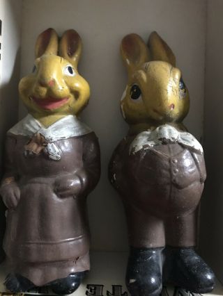 Vintage Paper Mache Bunny Rabbits