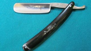 A 7/8 " German Straight Razor Manufactured By Ern " Crown & Sword " (no491)