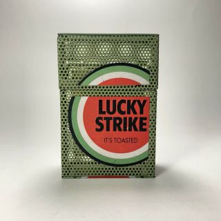 Lucky Strike Cigarettes Tin Metal Case | Color Green