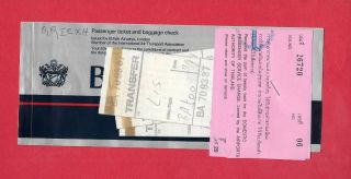 ☆ British Airways ☆ Old 1990 Airline Ticket ☆ Luggage Tags