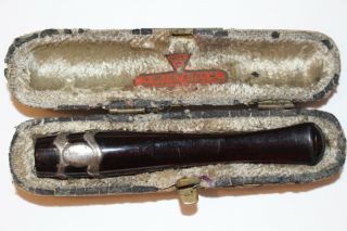 Antique Red Cherry & Silver Bakelite Cigarette Holder With Case