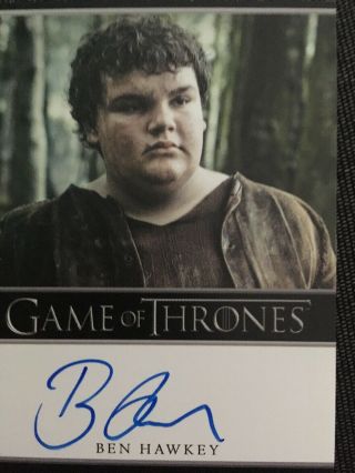 Game Of Thrones Season 4 Ben Hawkey As Hot Pie Autograph Card